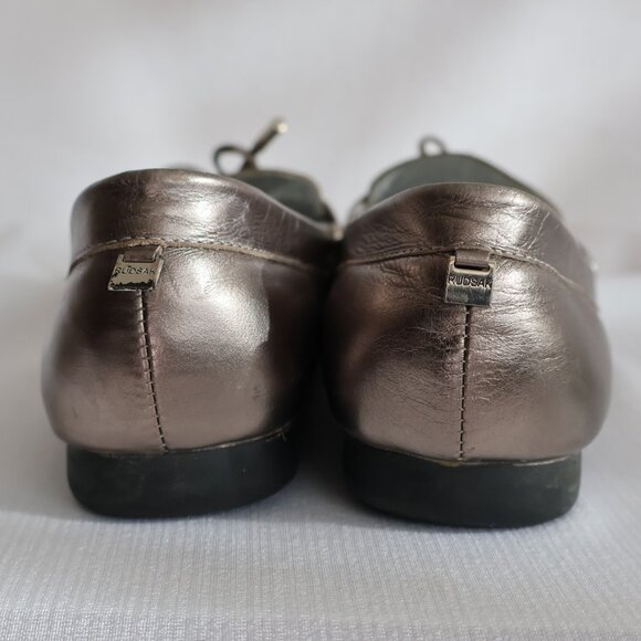 RUDSAK - Pewter Leather Loafers/Moccasins - Size 38 - 7ish - Picture 9 of 15